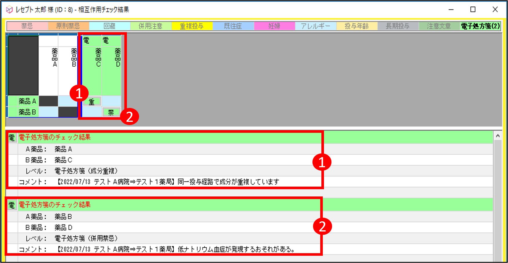 電子処方箋 相互チェック